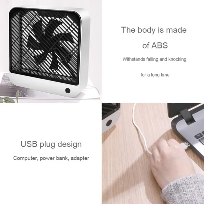 

9 Inch Mini Table Fan White Room Air Circulator Room Office Cooler USB Rechargeable Portable for Travel Office School Use Hot