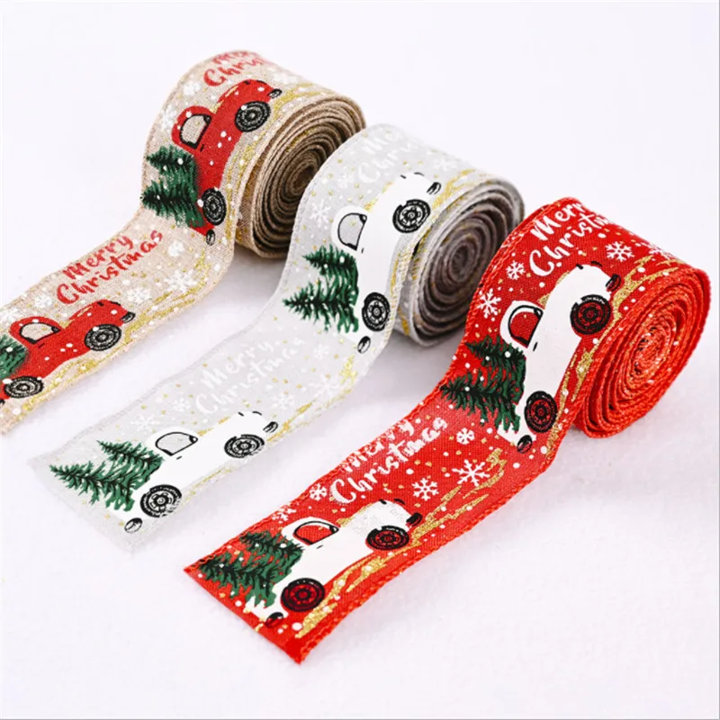 

Christmas Car Ribbon Christmas Wreath Bow Accessories Christmas Tree Ornaments Navidad Merry Christmas Decorations for Home Noel