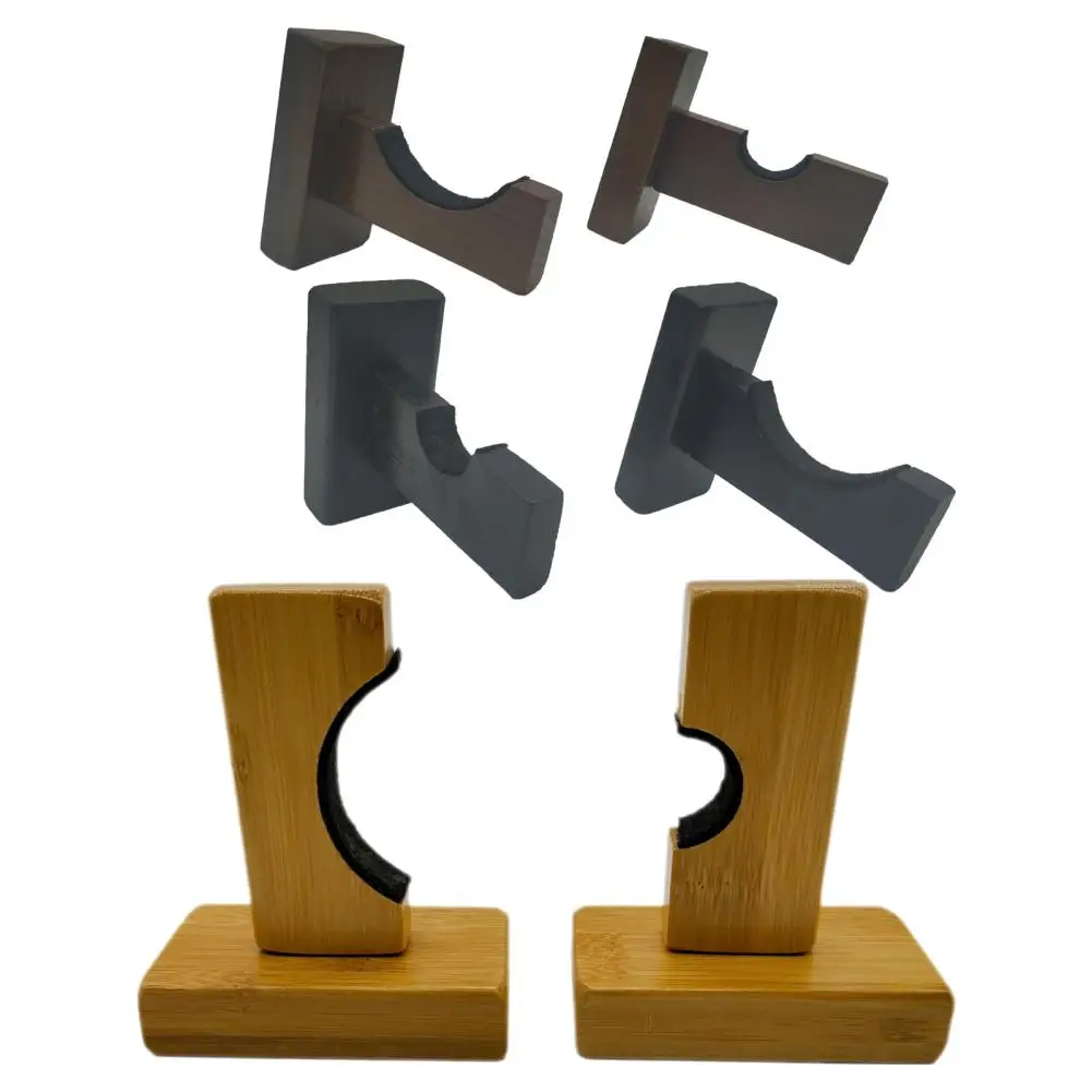 

1 Set Bat Holder Wall Mount Space Saving Ergonomic Design Stable Baseball Stick Wooden Rack Holder Shelf for Collectible