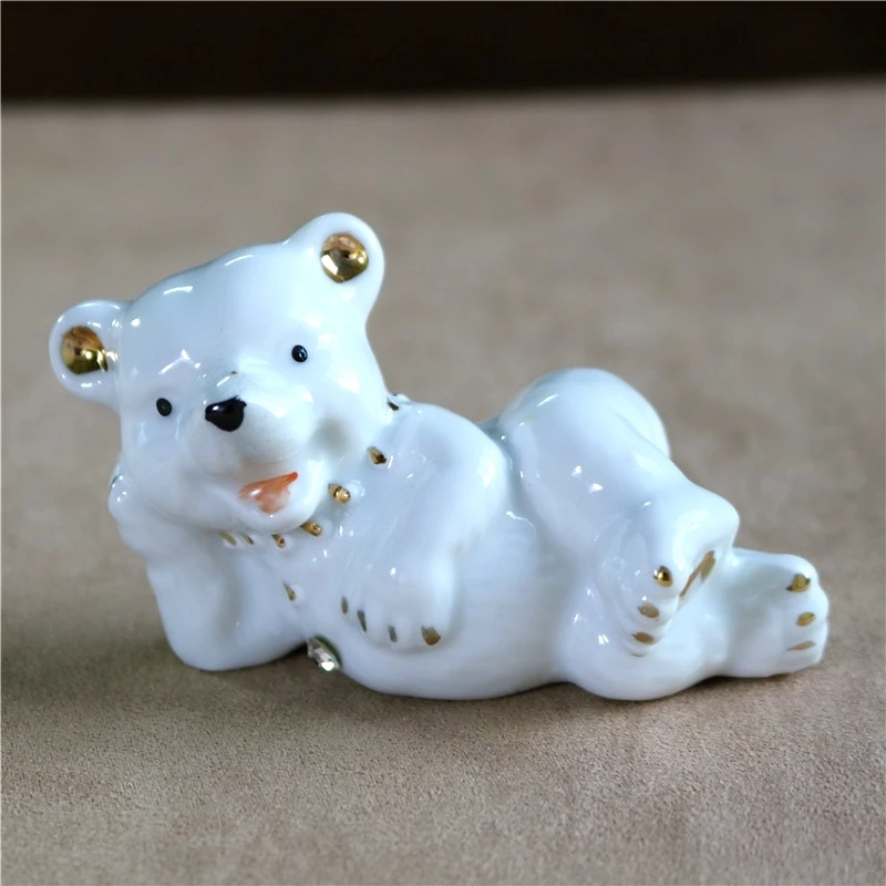 Каваи фарфоровая полярная фигурка медведь керамические в виде животных