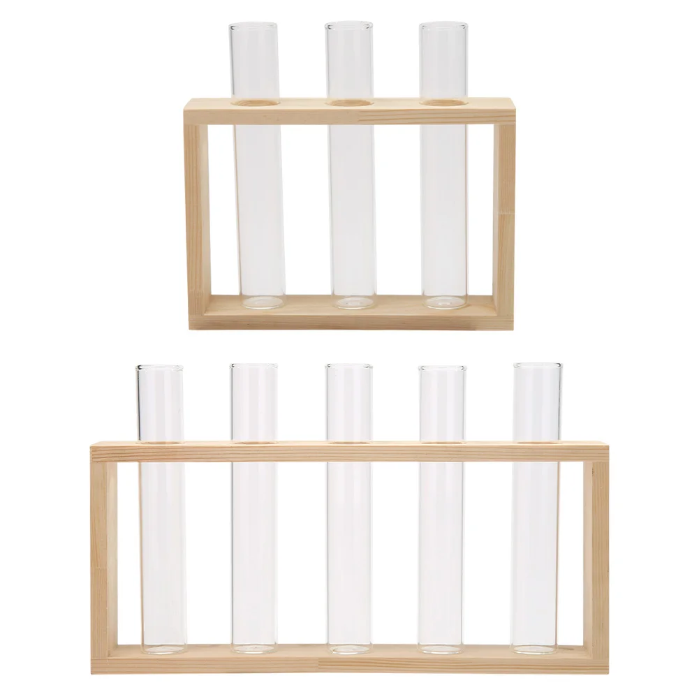 Прозрачное стекло ваза для бонсай деревянная рамка железный Настольный орнамент