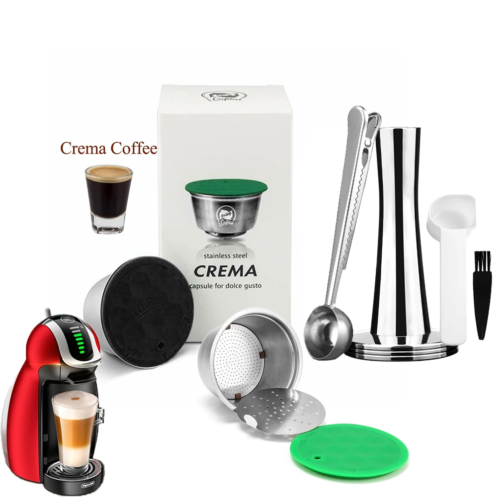 Фото ICafilas для Dolce Gusto Crema фильтры для кофе многоразовая перезаправляемая кофейная капсула из нержавеющей стали Pod Nescafe Baskets Lumio Cup №1