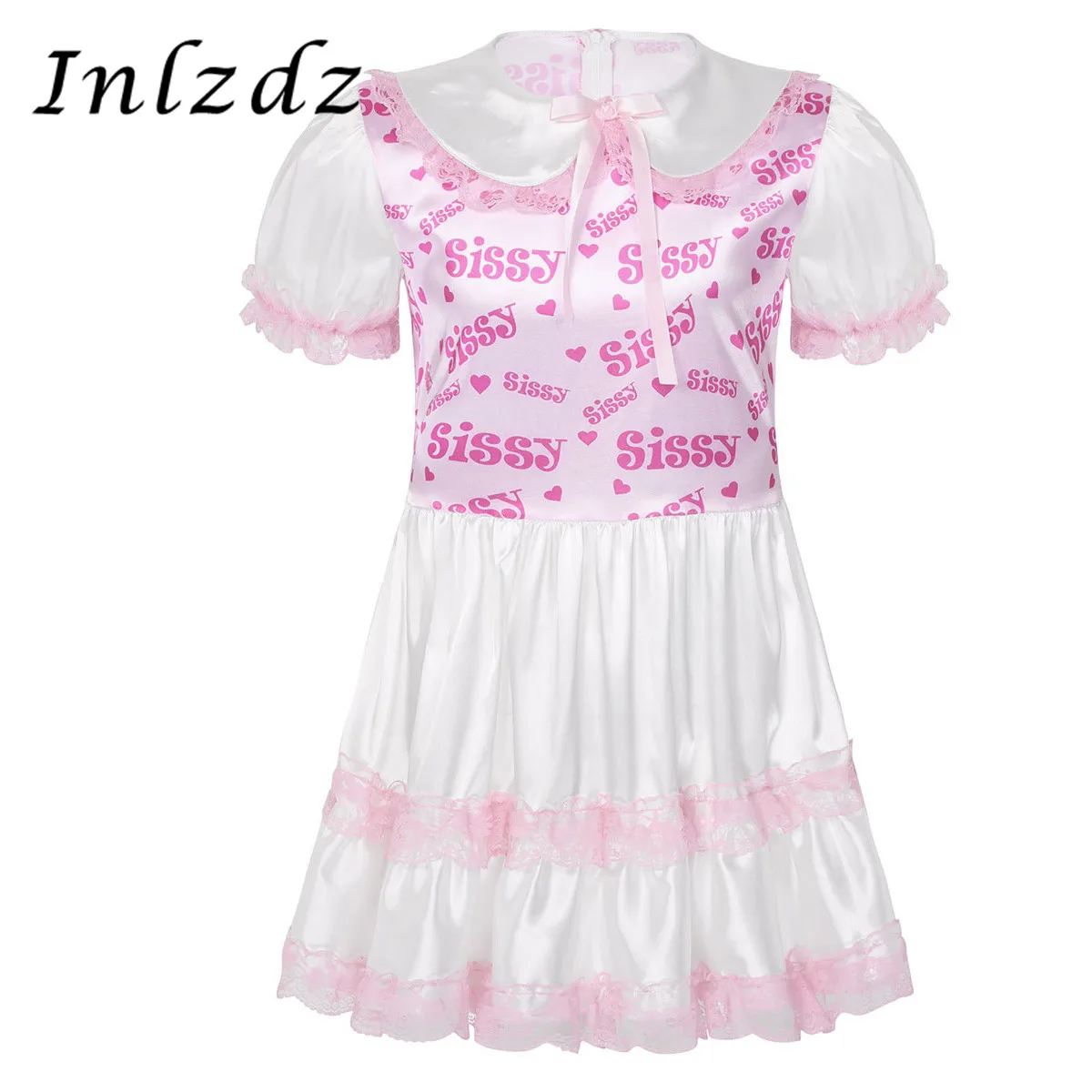 Мужское нижнее белье Шелковый Атласный кукольный воротник лиф кружевное