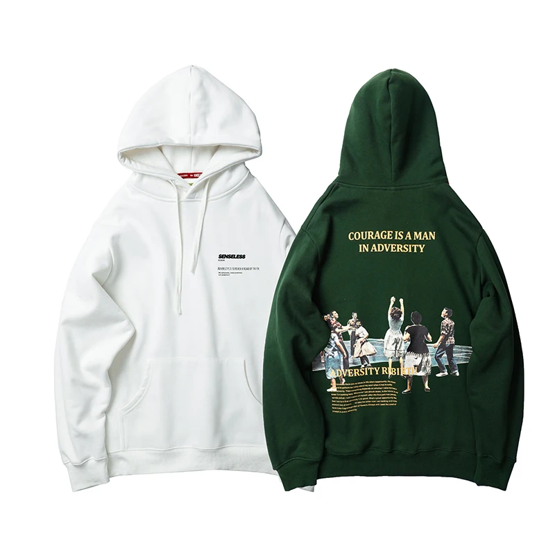 Мужская толстовка в стиле хип-хоп с принтом японской толстовки уличная Осенняя