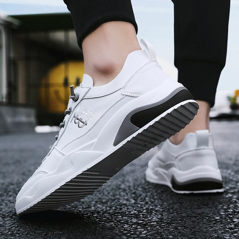 

Best Selling Casual Shoes For Men Popular Flats Walking Shoe Lace Up Pu Casual Shoes Adult Comfortable Casual Men Sneakers