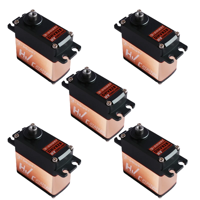 

5pcs K-power DHV828 Full Aluminum Titanium Gear Coreless Motor 30KG High Torque 7.4v High Voltage Micro RC Digital Servo Motor