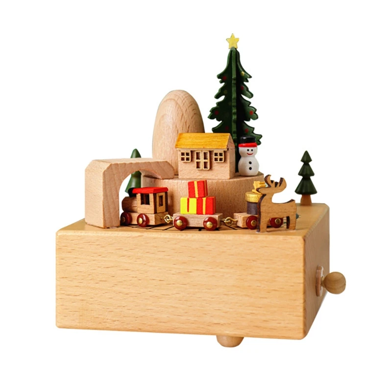 

Hand Crank Music Box Creative Gift for Kids&Adults Wooden Music Box