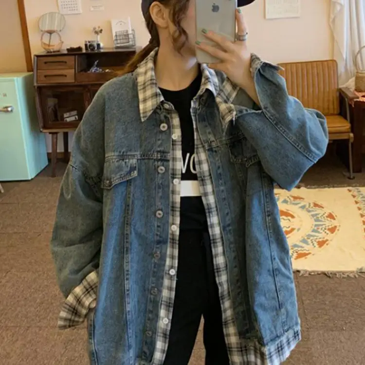 Ковбойские куртки для женщин в раннюю осень новинка шикарный Свободный кардиган