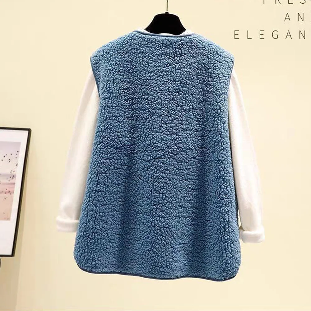 Женские шерстяные плотные жилеты 2020 модные осенне-зимние свободные бархатные с