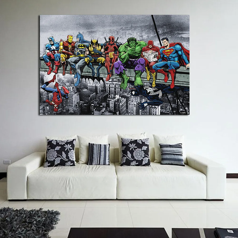 Новая коллекция супергероев Marvel, Мстители, плакаты, Картина на холсте, картины для дома, настенное искусство, аниме, плакат, Cuadros Decoracion Salon
