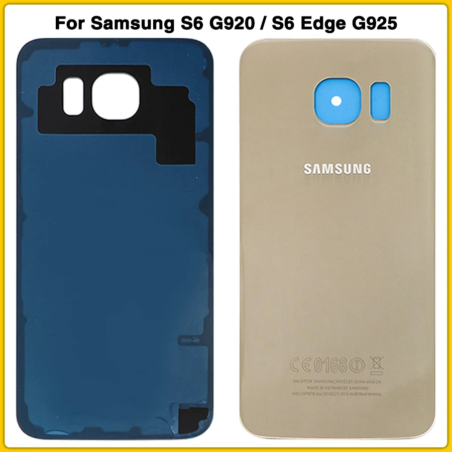 Чехол S6 для samsung Galaxy S6 G920/S6 Edge G925 Передняя средняя рамка+ задняя крышка батареи