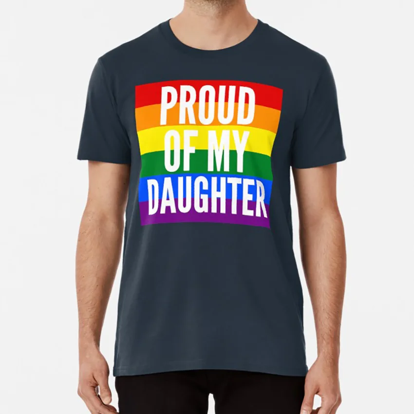 ЛГБТК горд моей дочери футболка геев лесбиянок Би транссексуал queer Элли родитель