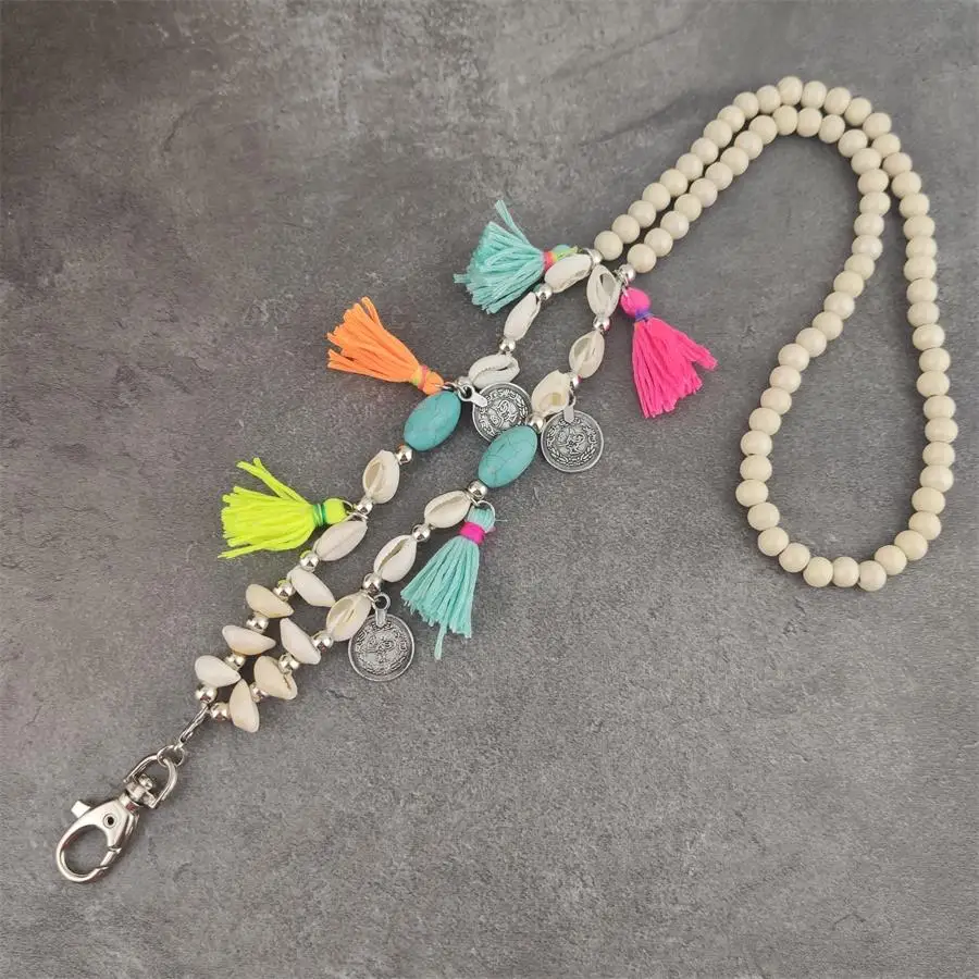 Бохо телефон ID карты Держатели значки DIY модные брелоки со шнурком ювелирные