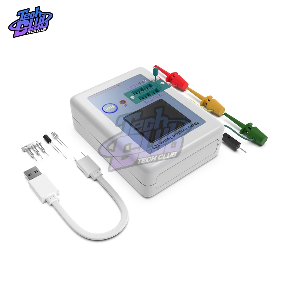 LCR-TC1 LCR TC1 цветной дисплей Многофункциональный TFT подсветка транзистор ESR тестер