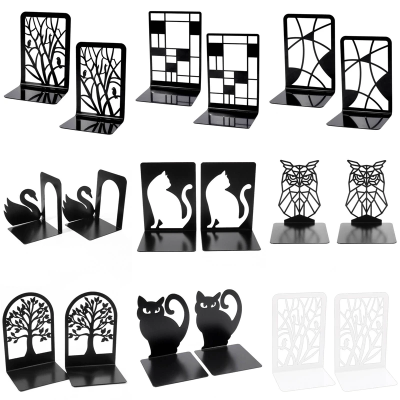 2 шт./пара металла Non Slip книгодержатель кронштейн книга Поддержка подставка в