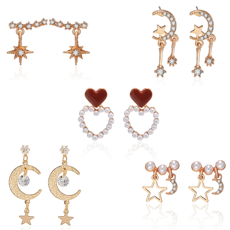 Набор женских винтажных серег с кисточками 5 пар богемные серьги длинные висячие