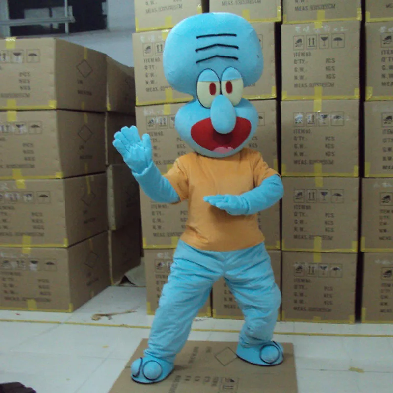 Костюм талисман в виде животного кальмара комплект для ролевых игр вечеринок