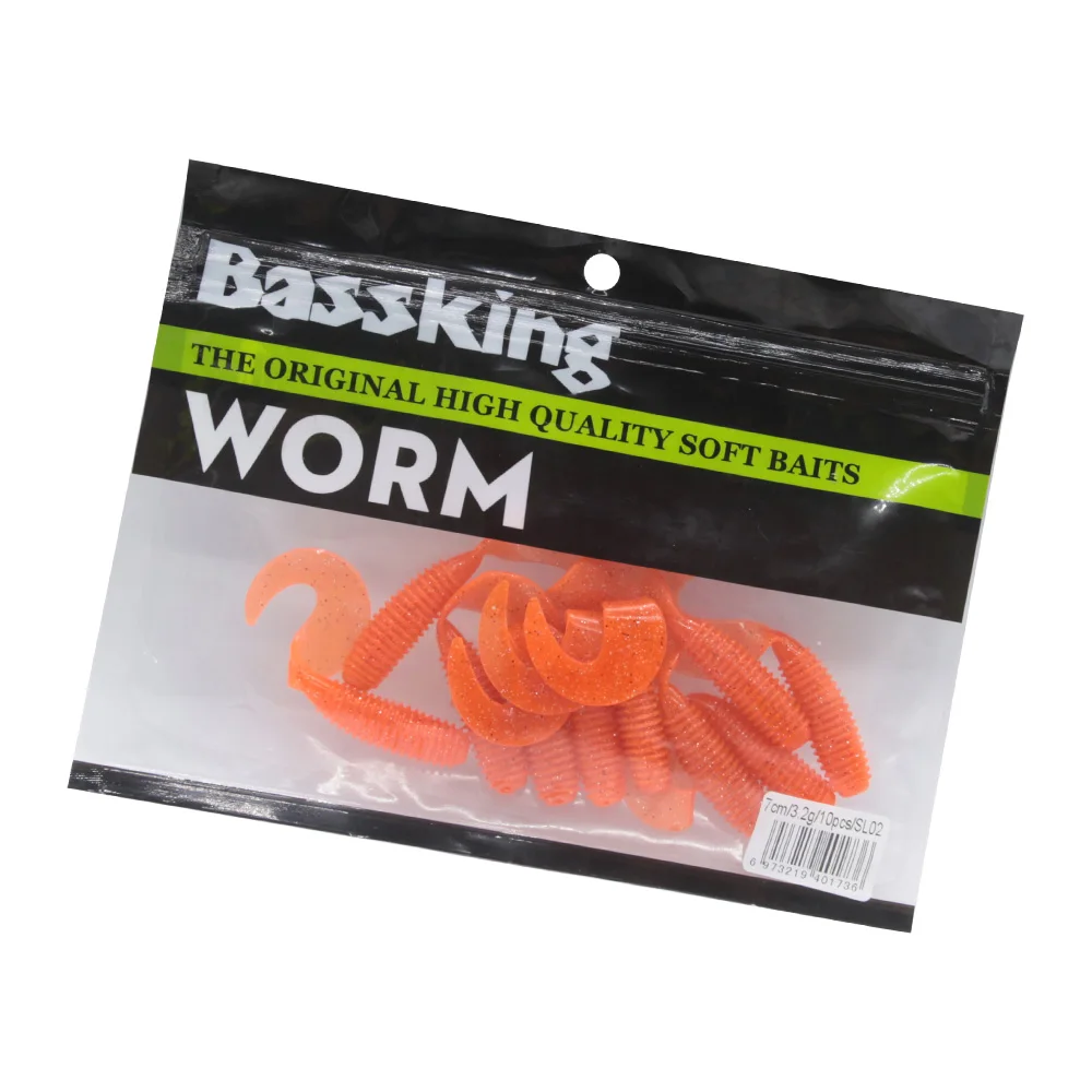 

Bassking Soft Bait 20pc 60mm/2g 70mm/3.2g Fishing Lures Isca Artificial Para Pesca Fishing Wobbler Tackle