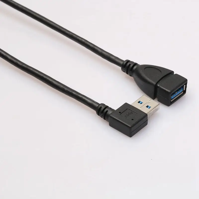 2 шт 6 дюймов SuperSpeed USB 3 0 угол от мужчины до женщины удлинитель упаковки каждый