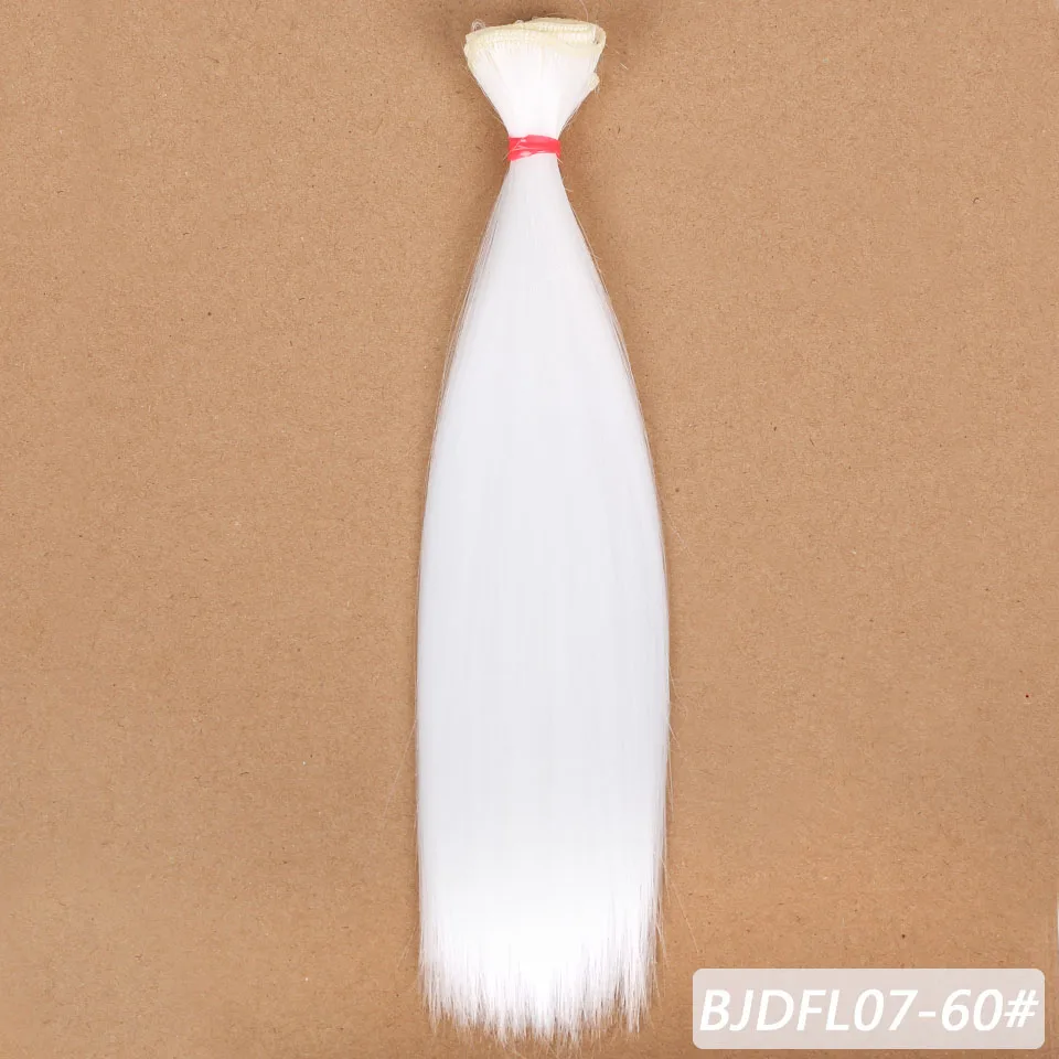 Bybrana 15 см* 100 см и 25 см* 100 см длинные прямые высокотемпературные волокна BJD SD парики DIY Волосы для кукол - Цвет: 60