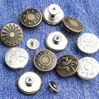 5pcs metal magic button extender for pants jeans free sewing adjustable retractable waist extenders button waistband expander