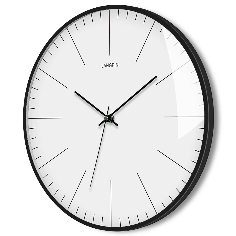 Современные настенные часы металлические Белые американские бесшумные для