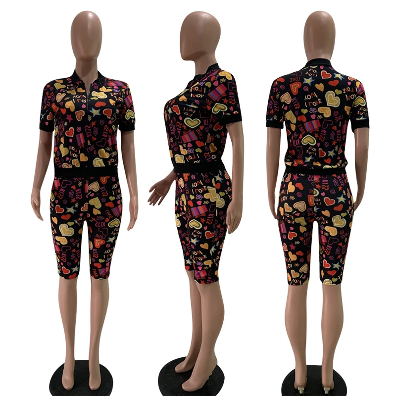 

Summer Two Piece Short Set for Women Lounge Wear Tops and Pants Set Joggers Tracksuit Casual Sweat Suits Wholesale Dropshipping