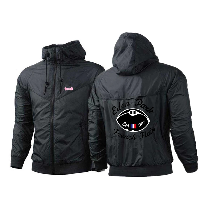 

2021 New classic jacket rainproof hooded stitching fashion zipper men's sportswear windbreaker casual jacket autumn jacket