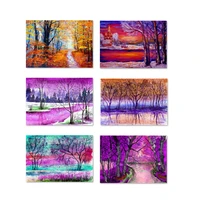 5d diy diamond painting full drill by number kits for adults scenery forest paint with diamonds arts wall decoration home decor