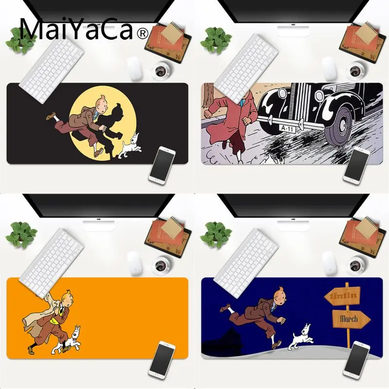 

Коврик для мыши MaiYaCa «Приключения Тинтина», игровой коврик для мыши, игровой коврик для мыши xl xxl 800x400 мм для world of warcraft