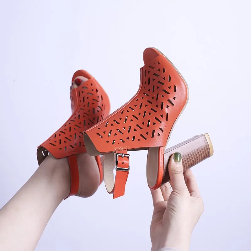 High Heels  Strap Open Toe Gladiator Platform Shoes Summer Sandals Ladies Woman Big Size 43