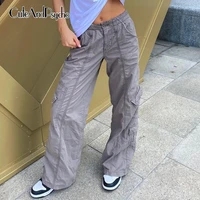 low waisted y2k grunge baggy jeans harajuku fairycore cute cargo pants streetwear casual fashion denim trousers cuteandpsycho