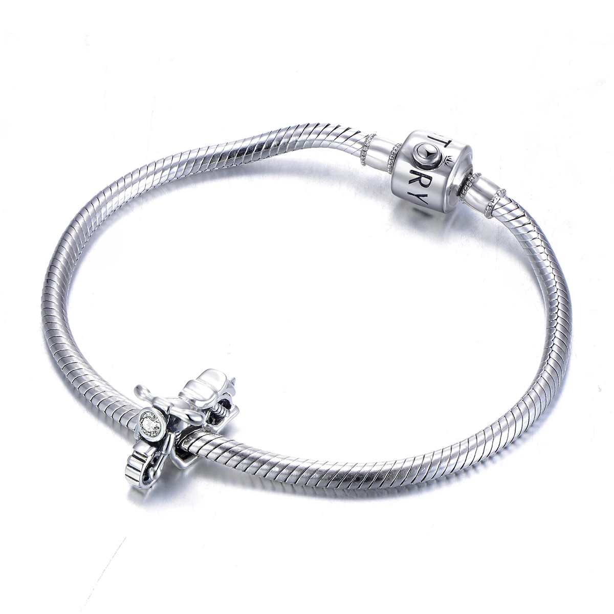 Мотоцикл Спортивные шармы для мужчин цвета подлинного серебра 925 Рождество Diy