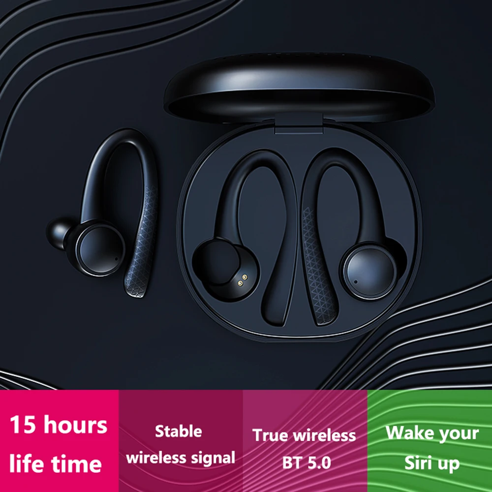 TWS Bluetooth 5.0 Wireless Earphone HiFi 3D Stereo Sport Bass Headset Handsfree Earbuds with Mic Charging Box | Электроника