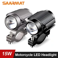 15w super bright tri model motorcycle led headlight w mini projector lens car atv driving foglight auxiliary spotlight yellow