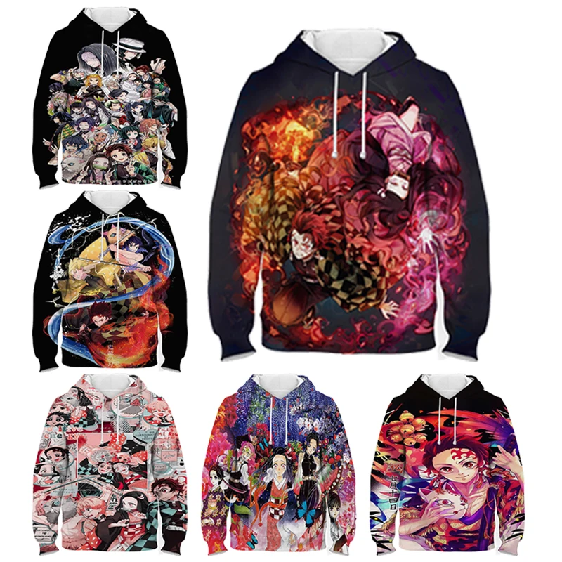 

Anime Demon Slayer Kimetsu 3D hoodies Yaiba the Movie Mugen Train Kids Sweatshirt Toddler Baby Clothes Children Long Sleeve Tops