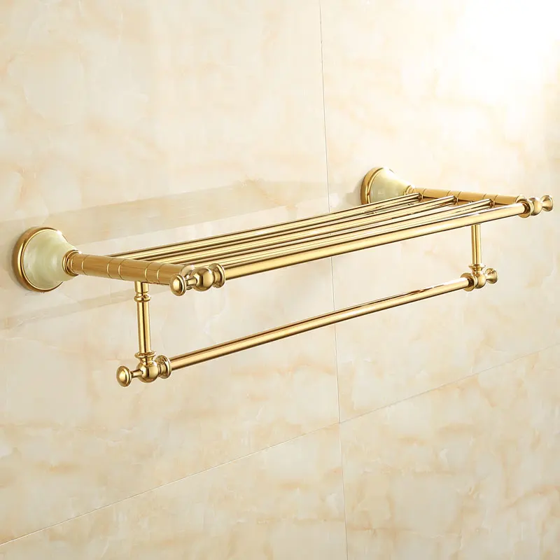 Bathroom Accessories Set Brass Paper Holder Towel Bar Rack Toilet Brush Bath Corner Shelf Hardware Natural jade | Обустройство дома