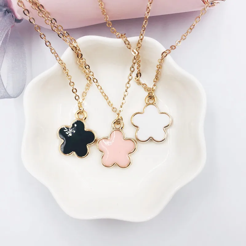 Классическая мода ожерелье с кристаллом в форме цветка нежный клевер подвеска