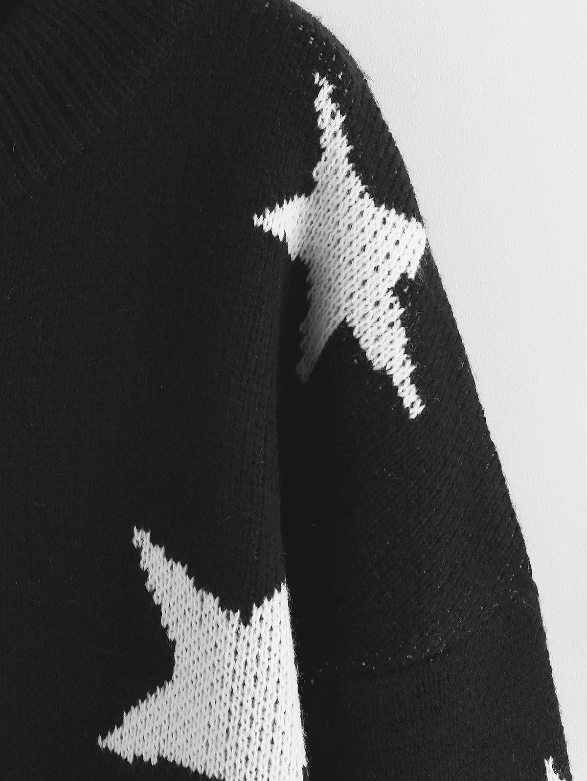 ZAFUL Star Drop Shoulder Jumper Sweater Women Autumn Pullover Tunic Crew Neck Long Sleeve Ladies Pullovers Hot Sale | Женская одежда