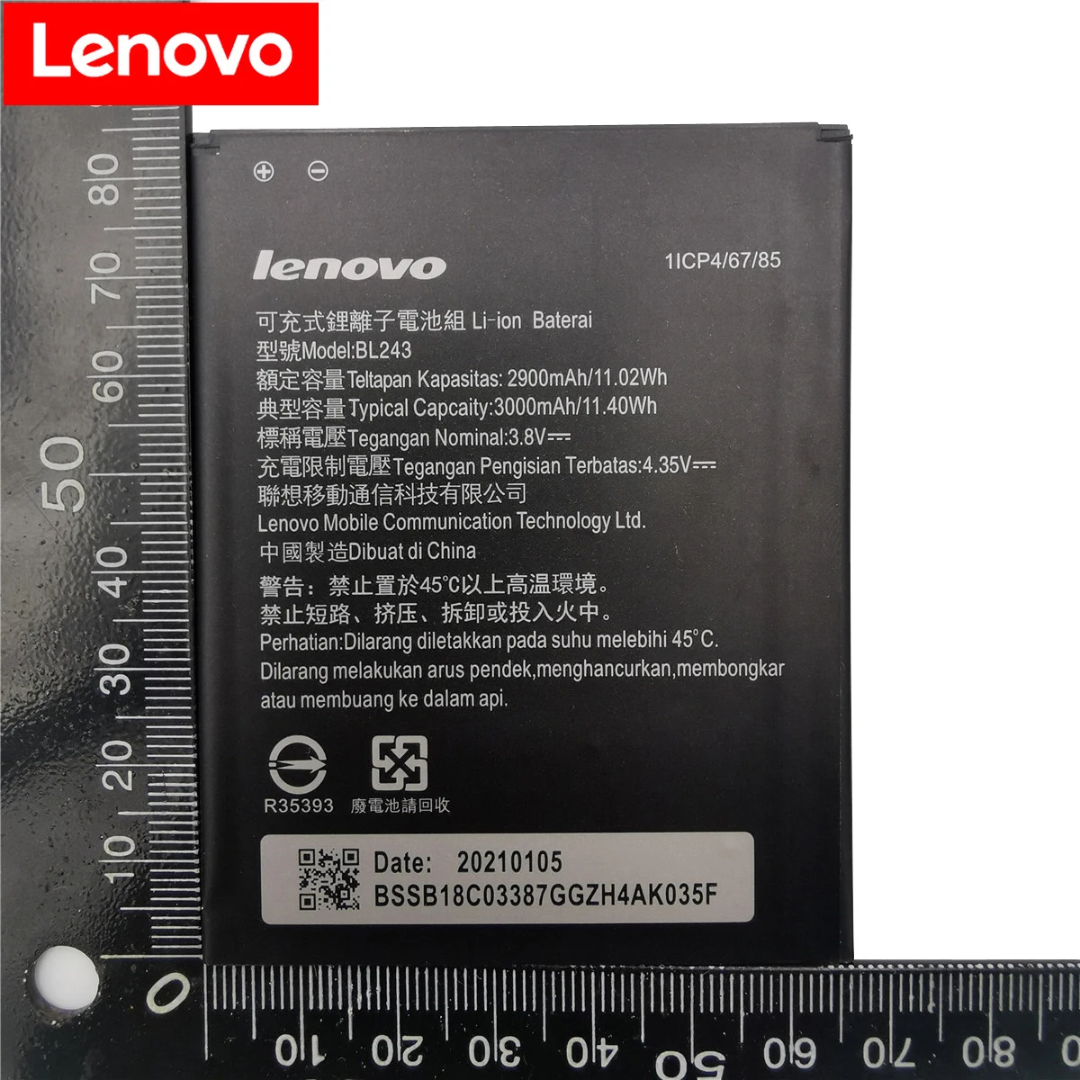 

2021 New 100% Tested Original BL243 Mobile Phone Battery for lenovo K3 Note K50-T5 A7000 A5500 A5600 A7600 Battery Batteria