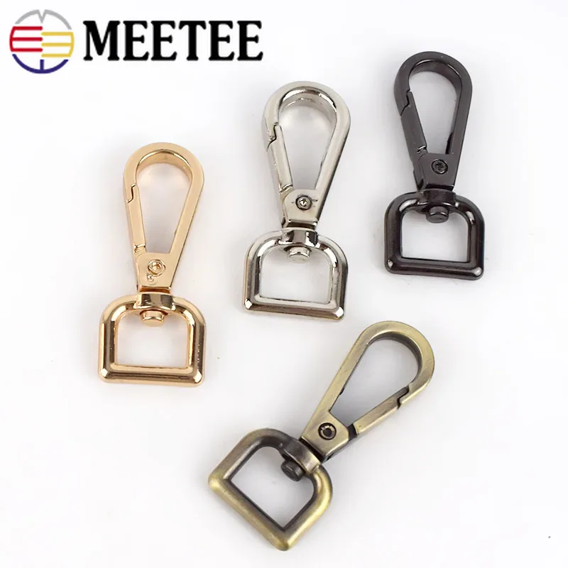 10/20 штук Meetee 13 мм металлический мешок пряжки ошейник Поворотный Trigger зажимы застежки крючки брелки для ключей карабин DIY аппаратных аксессуары для ванной комнаты