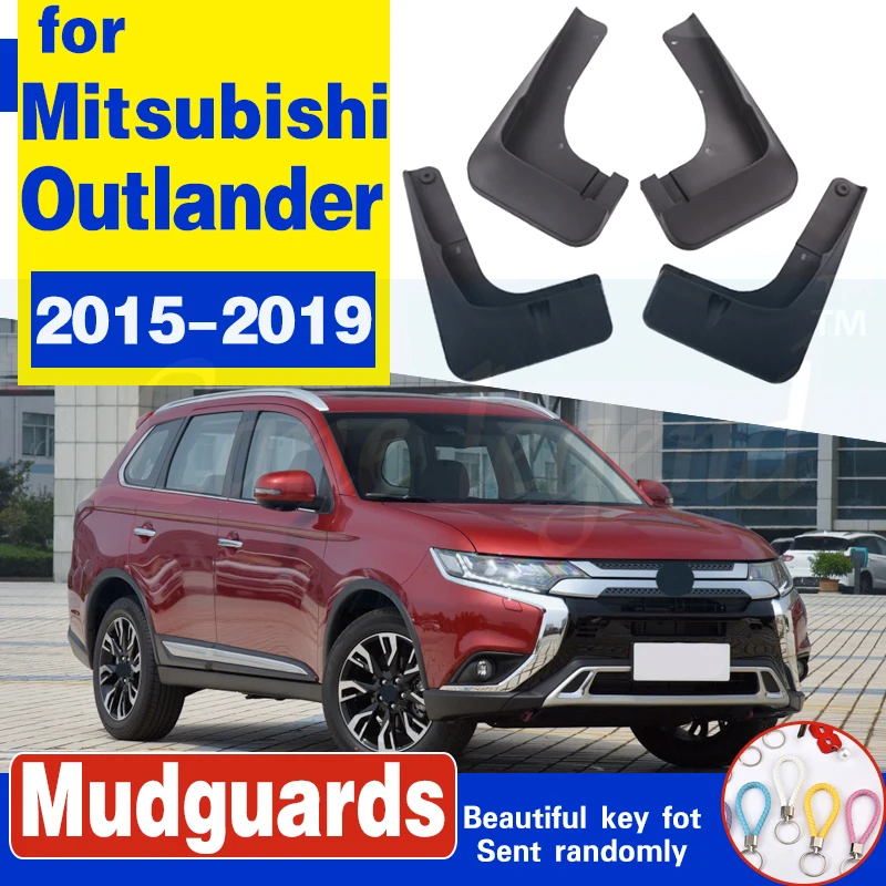 Спереди и сзади автомобиля Брызговики для Mitsubishi Outlander 2015 2016 2017 2018 2019 брызговики