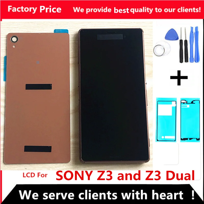 5," ЖК-дисплей для SONY Xperia Z3, сенсорный экран с рамкой для SONY Xperia Z3, двойной ЖК-дисплей D6633 D6603, замена