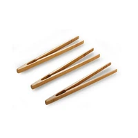 bamboo teaware tea clips wood toast tong wooden toaster bagel bacon squeezer sugar ice tea tongs 18cm for salad toaster cooking
