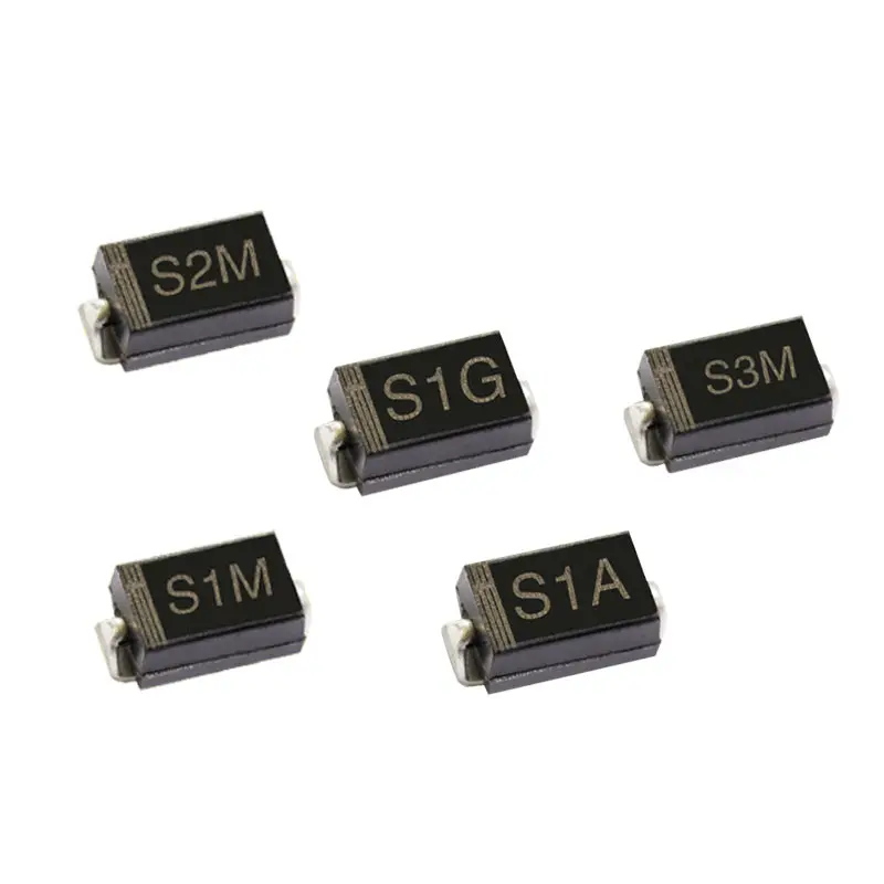 50 шт. SMD выпрямительный диод S1A S3M S1D S1G S2M S1M 3A с алюминиевой крышкой 50В 100V 200V 400V 600V 800V