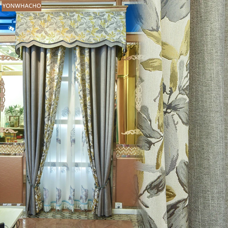 Шторы на заказ высококачественные серые шторы для спальни американский простой