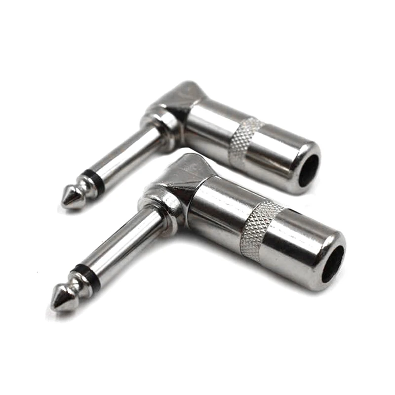 4 шт. 6 35 мм Прямоугольный моно гитарный разъем 90 градусов колено 5 для аудио