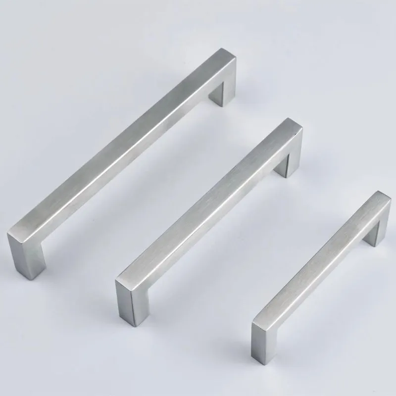 KK&ampFING Modern Stainless Steel Cabinet Handles Drawer Knobs Kitchen Cupboard Wardrobe Door Pulls Furniture Hardware 10X10mm |