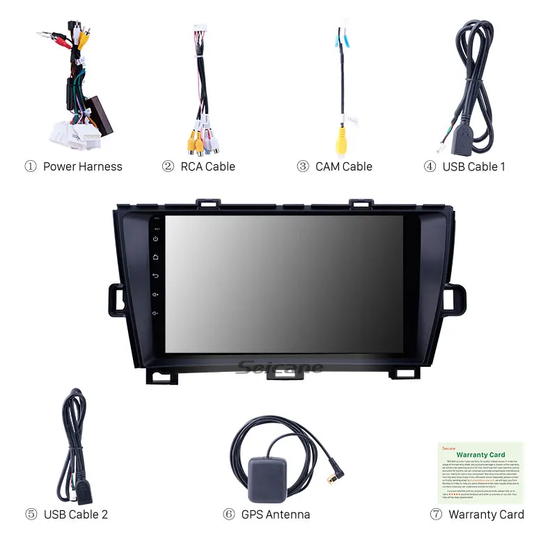 Seicane " Android 8,1 GPS автомобильный радиоприёмник для 2009 2010-2013 Toyota Prius RHD с HD сенсорным экраном Поддержка Carplay задняя камера 2din