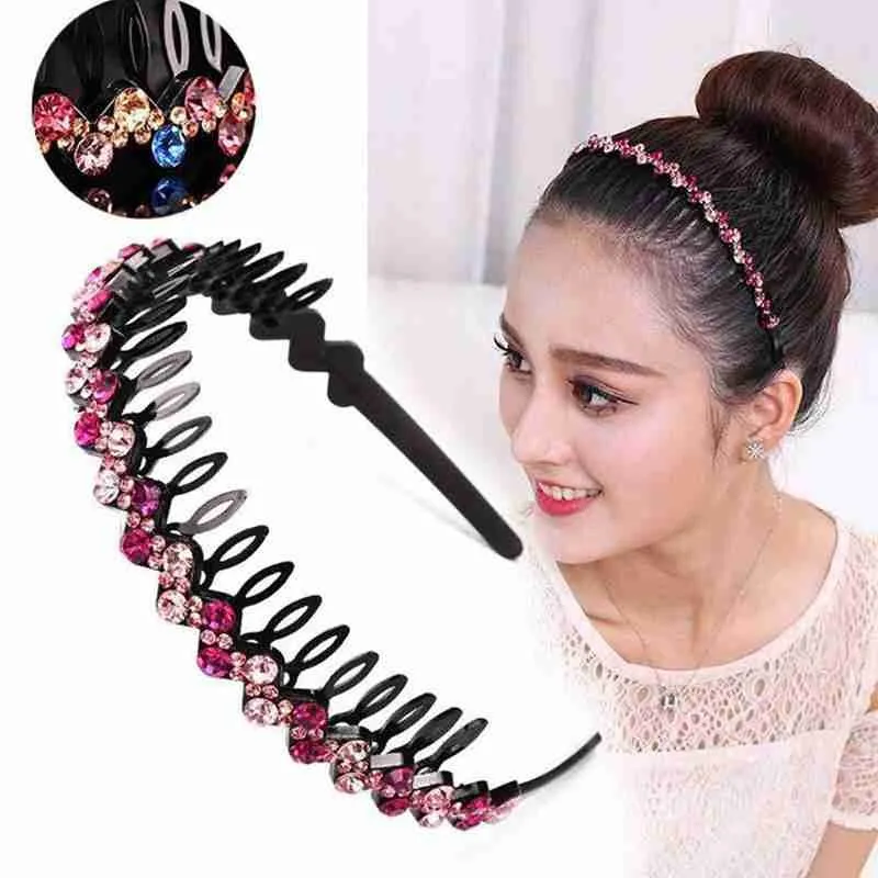 Противоскользящие стразы повязка на голову для женщин аксессуары волос
